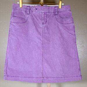 GAP Stretch Vintage 2003 Corduroy Vibrant Lavender Pencil Skirt Y2K Size 2